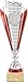 Art-Trophies AT81153 Trofeo Deportivo, Plateado/Rojo, 30 cm