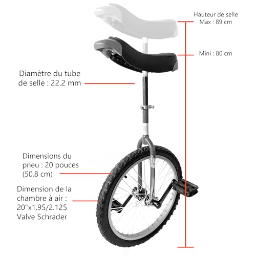 Monocycle 20" Green Slide Nova Noir pour débutant avec jante alu - 5