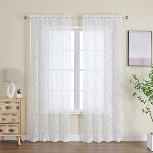 Cortinas, Home tela traslucida Marca OWENIE (2)