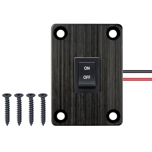 VISSQH Noir Interrupteurs à Bascule 2 broches,interrupteur 12V ON/OFF 6A/250V 10A/125V Mini interrupteur à bascule 1 Gangs Panneau de commutation pour Voiture,Camion etc
