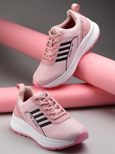 Image of ASIAN Women's Mercury-12 Casual Sneaker Shoes Lightweight Soft & Comfortable with Extra Cushion Lace-Up Shoes for Women's & Girl's