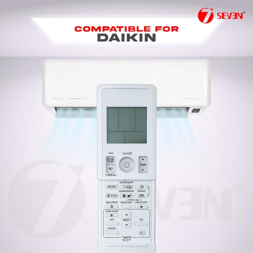 Image of 7SEVEN Compatible with Daikin AC Remote Original ARC479A21 Model 169a 1 1.5 2 Ton Split and Window Air Conditioner - Match Exactly with Existing Daikin Split ac Remote Control