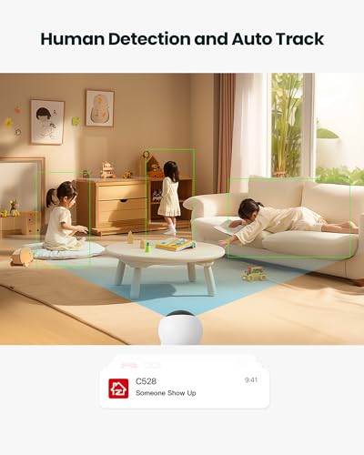 ZOSI 2-in-1 2K Indoor WiFi Camera, 360° Dual-Lens Dual Views Home Security Baby/Elder/Pet Monitor with APP, 2.4G/5G Dual-Band Wi-Fi CCTV Camera, Click/Gesture Calling, Person Motion Detection, C528 - Image 6