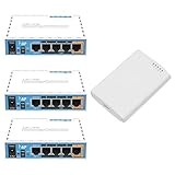 Mikrotik RB750P-PBr2 PowerBox outdoor 5 Ethernet port router with PoE (1-UNIT) + RB951Ui-2nD hAP wireless access point PoE (3-UNITS)