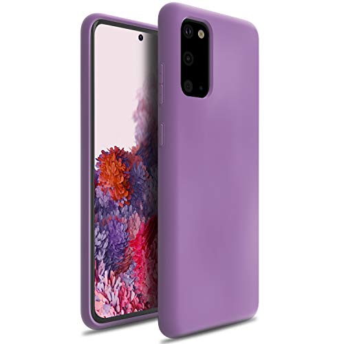ZUSLAB Nano Silicone Compatible avec Samsung S20 Coque Protective Doux Cover - Violet