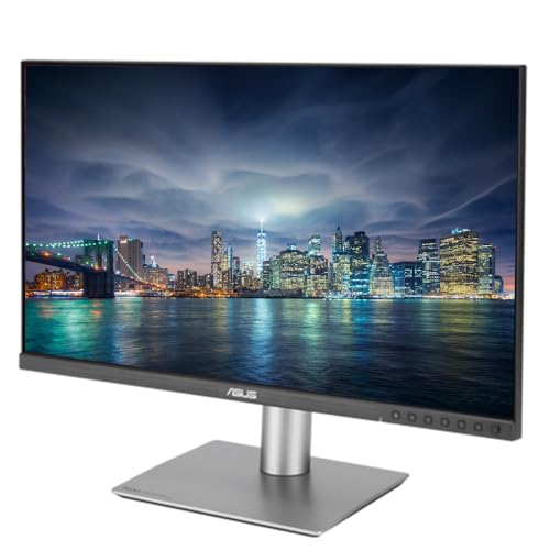 Image of Asus ProArt PA24ACRV 24-inch 1440P 2K QHD sRGB Professional Monitor, 2-Pack Bundle with USB-C 96W PD, Daisy Chain DisplayPort, HDMI, USB Hub, Integrated Speakers and Desk Mount Dual Monitor Stand