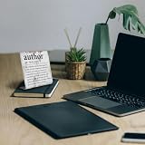 Author Desk Sign Funny Inspiring Gift for Writers, Novelists, Editors or Book Lovers, Rustic Steel Plaque with Literary Quote, Office or Writing Nook Decor for Storytellers Creative Minds XLK522