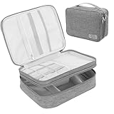 AiQInu Organizer Cavi da Viaggio, Borsa Accessori Elettronica Da Viaggio, Impermeabile E Antiurto, Borsa Organizer, Per Cavi Elettronici, Alimentazione Mobile, Cavi, Batterie, Schede