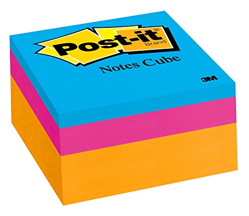 Post-it Notes, 3x3 in, 1 Cube, America's #1 Favorite Sticky Notes, Orange Wave, Clean Removal, Recyclable (2053-ELT-O)