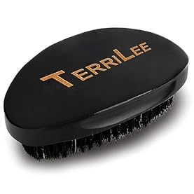 Alternative view of Premium Beech and Black Mix Bristle Wave Brush - Curved Medium Hard Brush for Men's Hair Styling