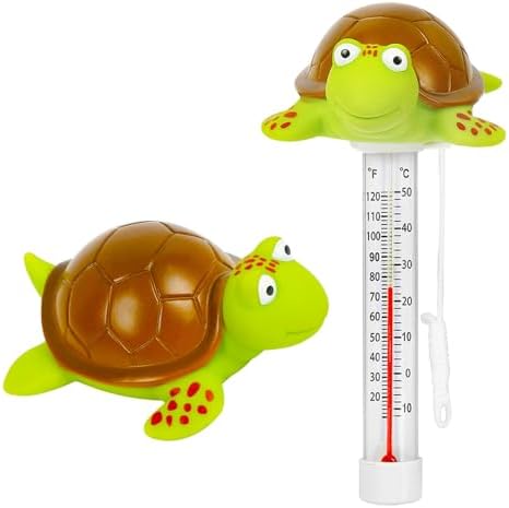 XY-WQ Turtle Floating Pool Thermometer with String, Easy-Read