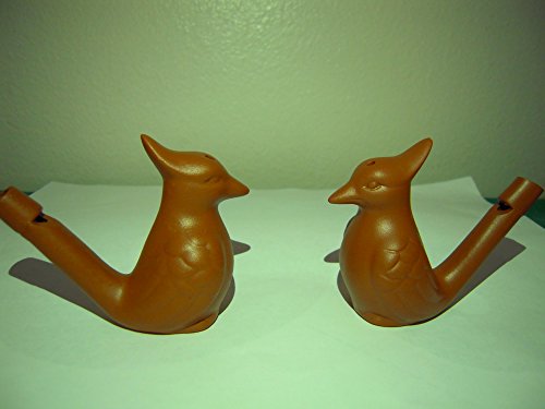 Sanyork Fair Trade Ocarina Clay Chirping Whistle Bird Set of Three Hand Made~peru
