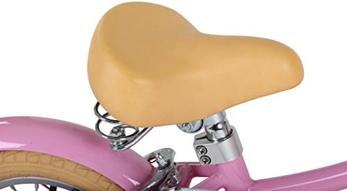 Emmelle Snapdragon Girls Bike, Classic Bicycle With Wicker Basket, Safe Bikes For Girls, Simple Gear System & Easy To Reach Brakes, Traditional & Retro Kids Bike With Safety Features