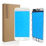Grade A++ iPhone 6 Plus White Front Outer Glass Lens with Pre-Installed Bezel Frame, Universal Buying(TM) Replacement Touch Screen Panel Front Glass Repair Protective Cover for iPhone 6 Plus