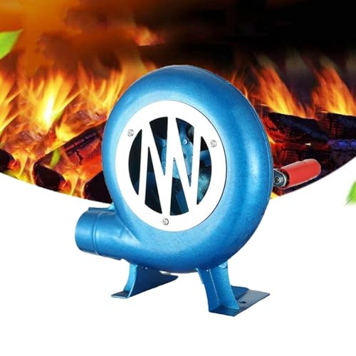 JOUFNING Briquets À Charbon Forge BBQ - Ventilateur À Popcorn À Engrenages en Fer avec Manivelle, Allume-feu pour Gril, Excitateur De Flamme, pour Les Accessoires D'outils(200W)