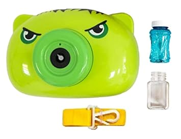 IndusBay Hero Theme Camera Bubble Camera Bubble Toy Bubble Machine Toy for Kids, Bubble Maker Machine Camera with Music and Light, Bubble Blower for Kids -Green