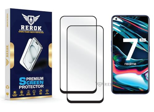 Image of Gorilla Tempered Glass Screen Protector Compatible with Realme 7 Pro [Pack of 2] | Edge-to-Edge, Bubble-Free, Case Friendly, Easy Installation Kit