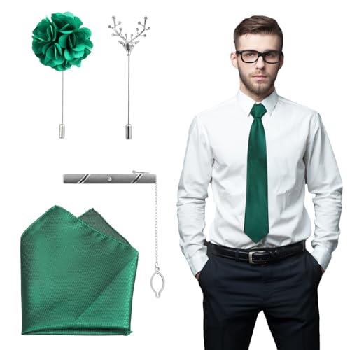 Set de corbata y pañuelo para hombre 5 piezas miniatura 1