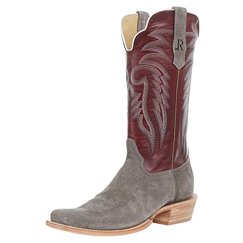 Men`s Charcoal Roughout 13` Dark Cherry Top Cutter Toe boot