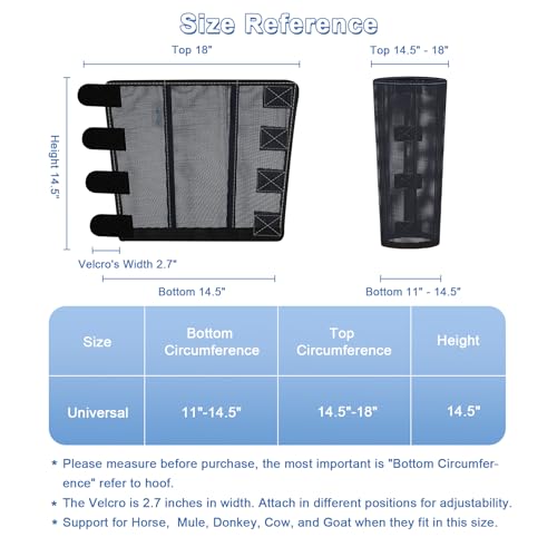 Image of Mesh Horse Fly Boots Set of 4, Fly Boots for Horses, Leggings for Horses, Reduce-Stomping, Breathable Mesh, Loose Fitting, Stay Up Not Sag, No Rub (Black)