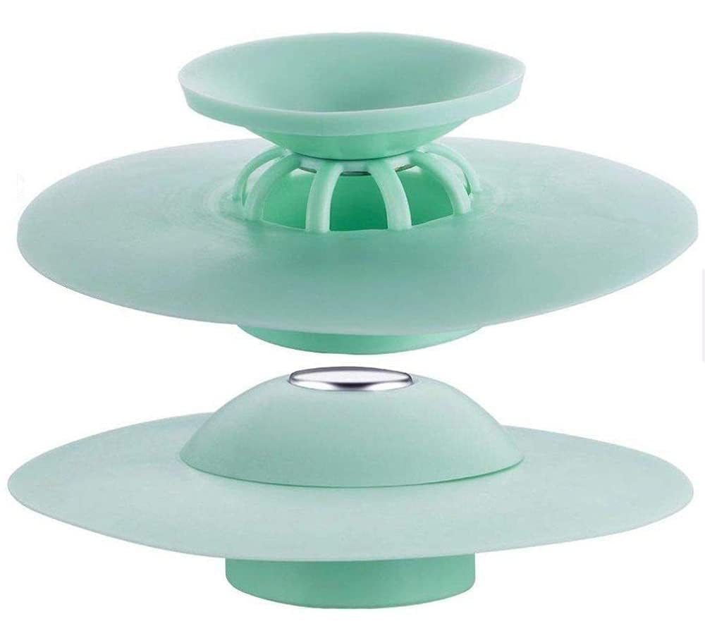 KOMRID Silicone 2 in 1 Drain Stopper and Filter/Strainer/Hair Catcher for Bathroom/Wash Basin/Kitchen Sink/Bathtub (Pack of 2) (Multicolor) (B0CTCNGMG9) Amazon Price History, Amazon Price Tracker
