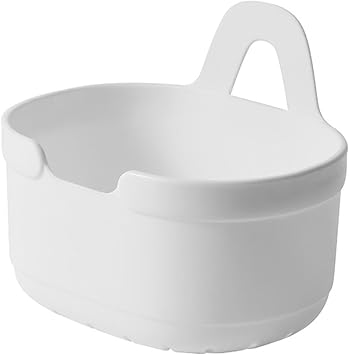 Wall Hanging Storage Basket,Plastic Hanging Basket for Kitchen Organization,Hanging Shower Caddy Basket for Kitchen BathroomWhite