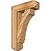 Ekena Millwork BKT0806X26X38IMP04RWR Imperial Craftsman Rough Sawn Bracket w/Offset Brace, Western Red Cedar
