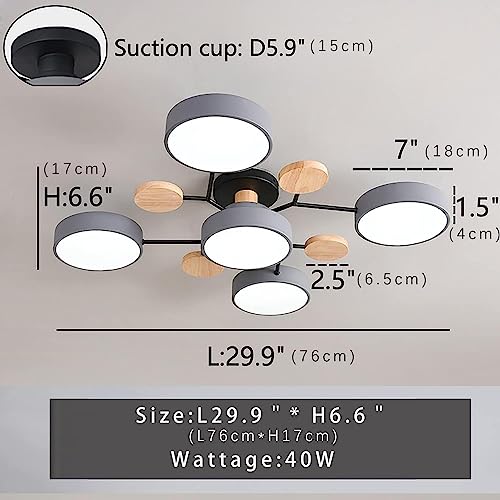 Plafonnier LED moderne 32W encastré vert à intensité variable - 4