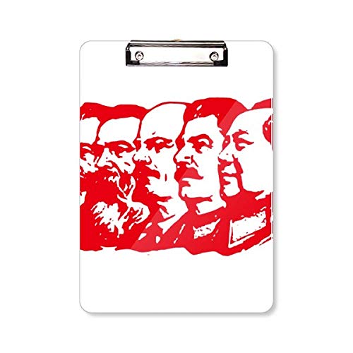 Presse-papiers avec plaque arrière A4 Red Marxism rigide pour une écriture stable