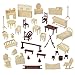 BMC Classic Marx Antique Furniture - 36pc Dollhouse Plastic Playset Accessories