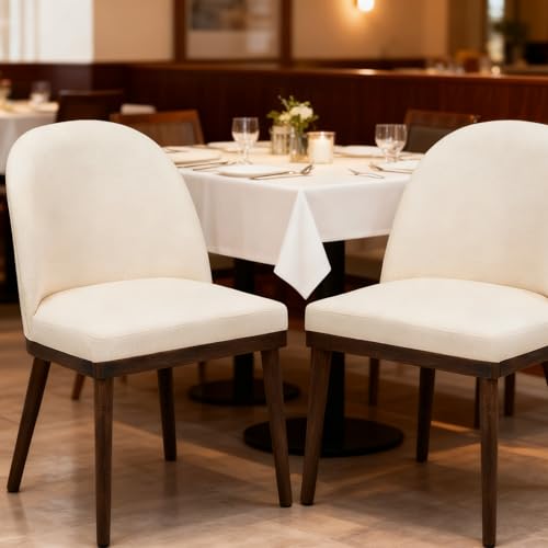 Set of 2 Modern High-Back Dining Chairs