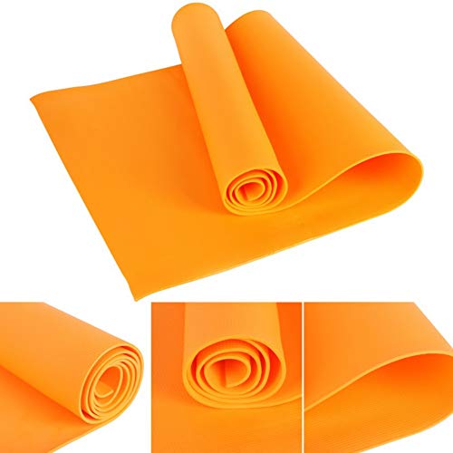 Ardorlove Yoga Mat Exercise Fitness Mat Eva Exercise Pad 4Mm Thick Dampproof Anti-Slip Anti-Tear Foldable Gym Workout Fitness Pad Sports Accessory(Orange) #TOP3