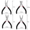 URSKYTOUS 4Pcs Jewelry Pliers Set Jewelry Making Pliers Tools Kit Include Jewelry Making Needle Nose Chain Nose Round Bent Pliers Wire Cutter for Bracelet Beading Craft Jewelry Making Supplies (Black) #3