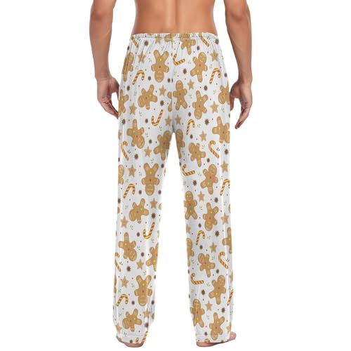 Men's Pajama Pants Soft Lightweight Lounge Sleep Pj Bottoms with Pockets Drawstring2