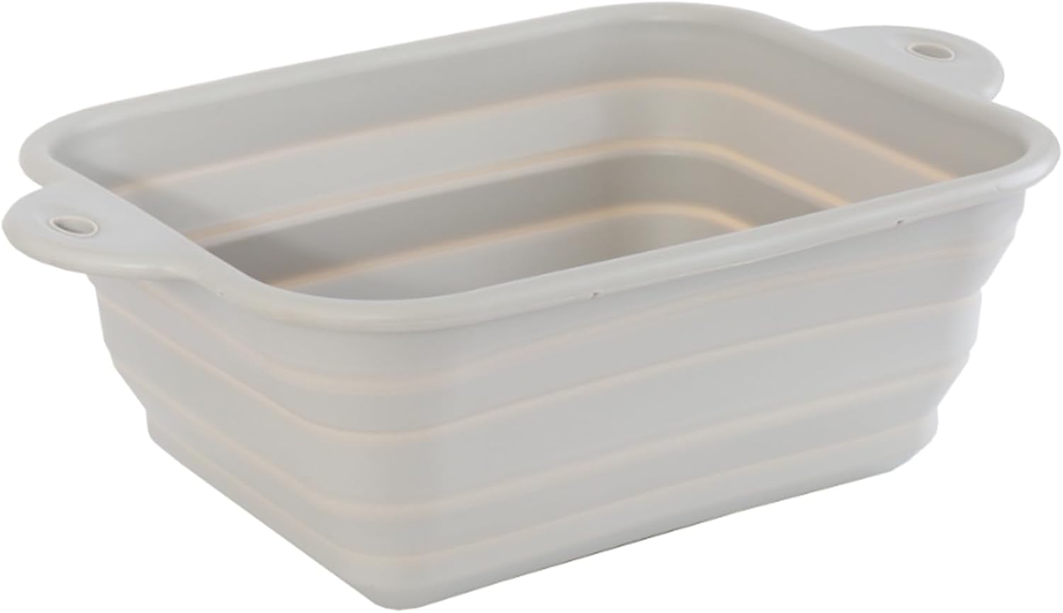 Collapsible Silicone basin, for Household Cleaning or Washing,Suitable for outdoor camping and Travel,1.7 Gallons (6.4 Liters), Space-saving Design, Square (Gray)