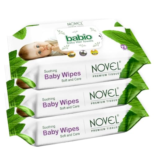 NOvel Baby Wet Wipes 72 sheets (Pack of 3)
