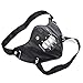 nezababy Hannibal Lecter Mask Cosplay The Silence of The Lambs Mask Human Muzzle Half Face Killer Prop Leather, Black