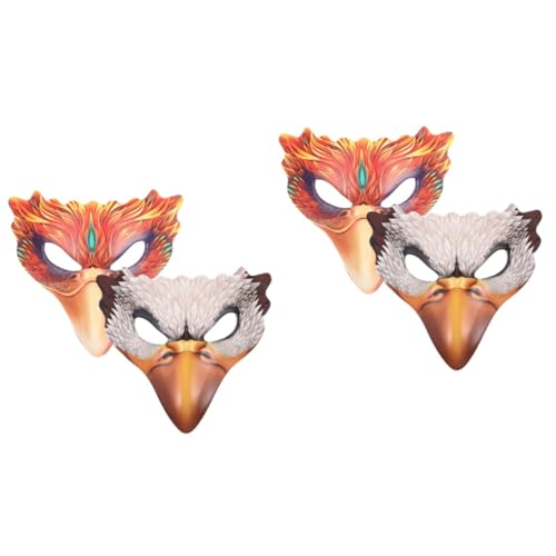 Masques Animaux Cuir Imprimé Oiseau Healvian, Accessoire Cosplay Halloween Chic