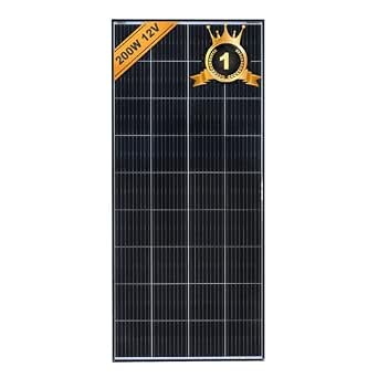 enjoy solar Monokristallin Solpanel 200W 12V PERC 9BB Svart Ram