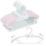Stampelle Estensibile per Infanzia : questi grucce con gancio per farfalla sono progettati con fibbia estensibile sulle spalle, la lunghezza può essere regolata da 28 - 37 cm, in modo che possano appendere vestiti di tutte le taglie dal neonato ai 18 anni.