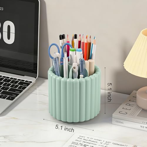 Image of 360 Rotating Pen Holder for Desk Removable Pencil Organizer, Green