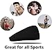 COOLOO Headbands for Men Women 2 Pack, Sweat Bands for Running Yoga Cycling Gardening Spa Workout-Performance Stretch Moisture Wicking Hairband, Light Grey + Black