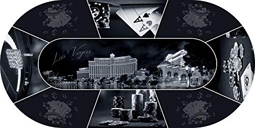 Tapis poker Vegas ovale pour éviter les cartes qui collent et accueillir 8 joueurs