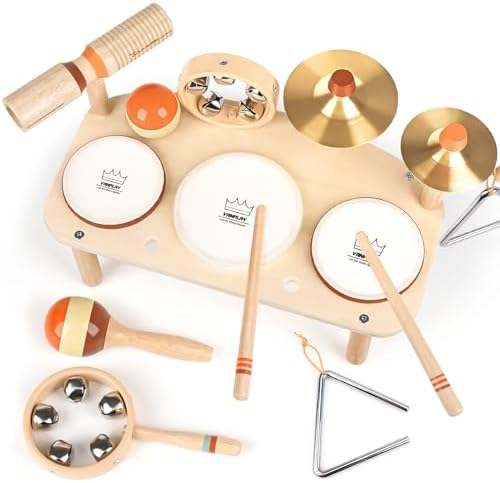 Kids Drum Set - Montessori Toys for 2 Year Old Boy Girl Birthday ...