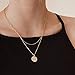 PAVOI Rhodium Plated Trendy Coin Pendant Necklaces for Women - Aesthetic Layering Chain Necklace