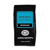 Hawaiian Coconut Flavored Coffee by Coffee Beanery, 12oz Bag Whole Bean, Medium Roast, 100% Specialty Arabica Coffee, Gourmet Flavored Coffee