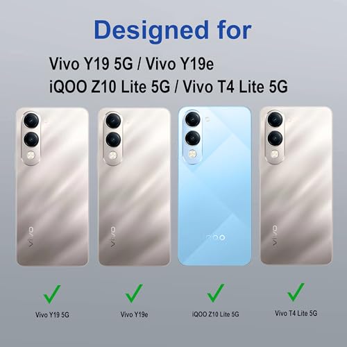 Image of amazon basics Back Case Cover for Vivo Y19 5G | Compatible for Vivo Y19 5G Back Cover | Case Cover with Camera Protection | (TPU + PC | Translucent Black)