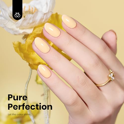 Image of Beetles Yellow Gel Nail Polish, Butter Time, Light Yellow Gel Polish 8ML