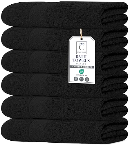 TEXCRAFT 6-Pack Bath Towels