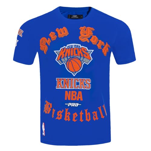Camiseta NBA Pro Standard Azul Rey Algodón con Gráficos Old English